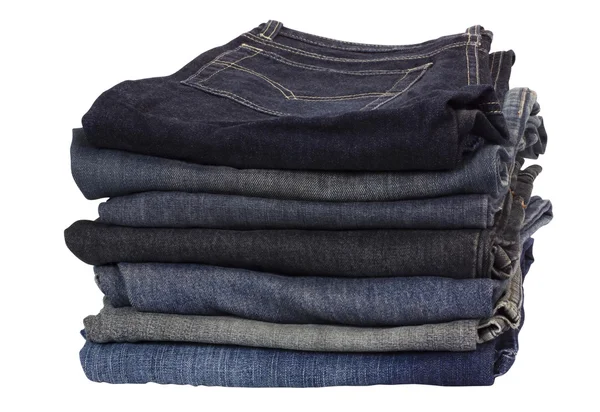Стек складених джинсів — стокове фото