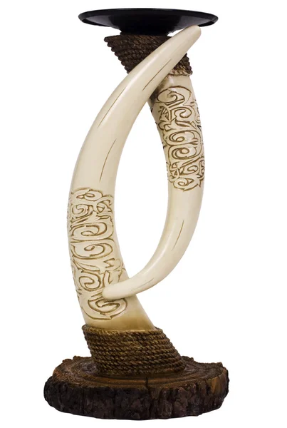 Close-up of showpiece made from ivory — Stock Photo, Image