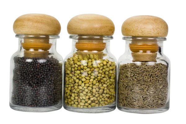 Close-up of spice containers — Stock Photo, Image