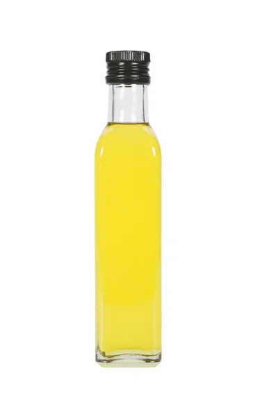 Close-up of an olive oil bottle — Stock Photo, Image