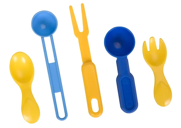 Close-up of assorted spoons and forks — Stock Photo, Image