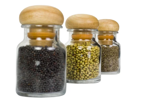 Close-up of spice containers — Stock Photo, Image