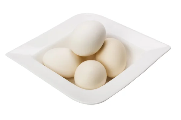 Close-up of eggs in a tray — Stock Photo, Image