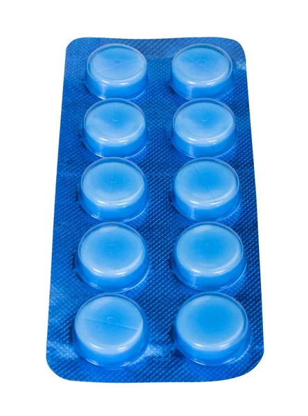 Nahaufnahme von Tabletten in einer Blisterverpackung — Stockfoto