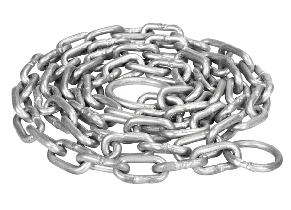 Curled up metal chain — Stock Photo, Image