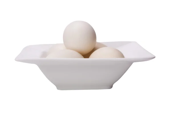 Close-up de ovos em uma bandeja — Fotografia de Stock