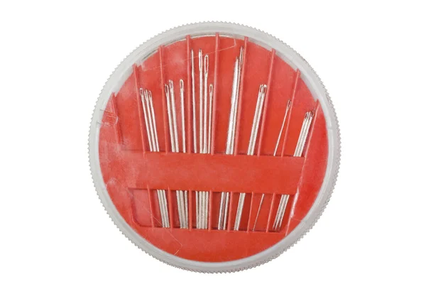 Close-up of a container with needles — Stock Photo, Image