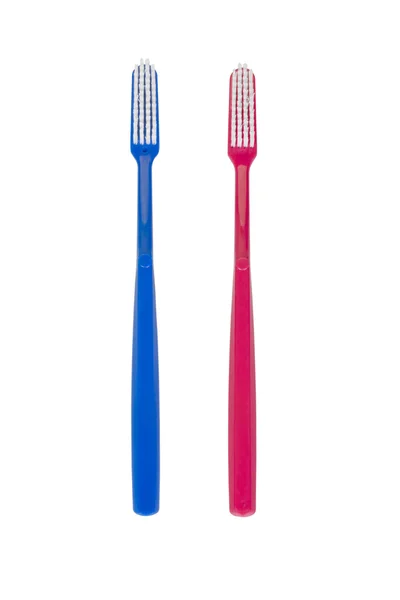 Close-up of two toothbrushes — Stock Photo, Image