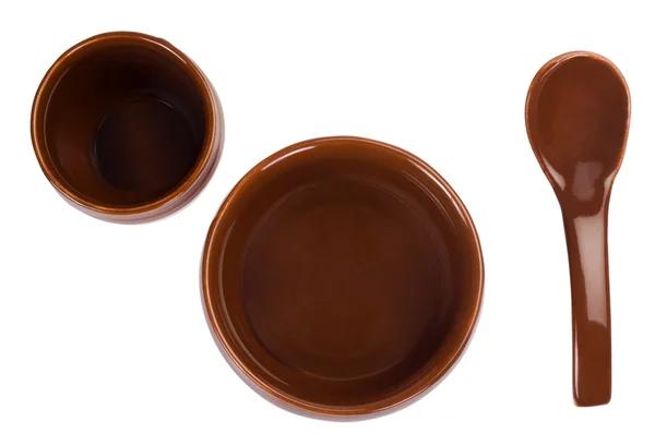Primer plano de los utensilios de cocina de cerámica — Foto de Stock