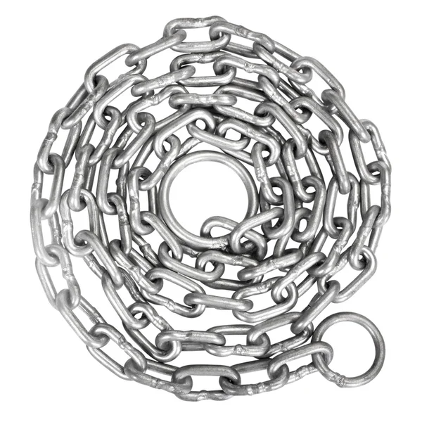 Curled up metal chain — Stock Photo, Image