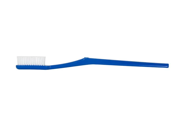 Gros plan sur une brosse à dents bleue — Photo