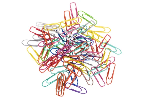 Close-up of assorted paper clips — Stock Photo, Image