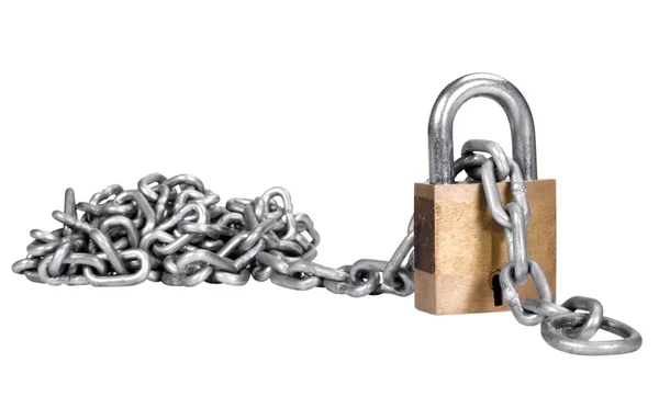 Padlock with a chain — Stock Photo, Image