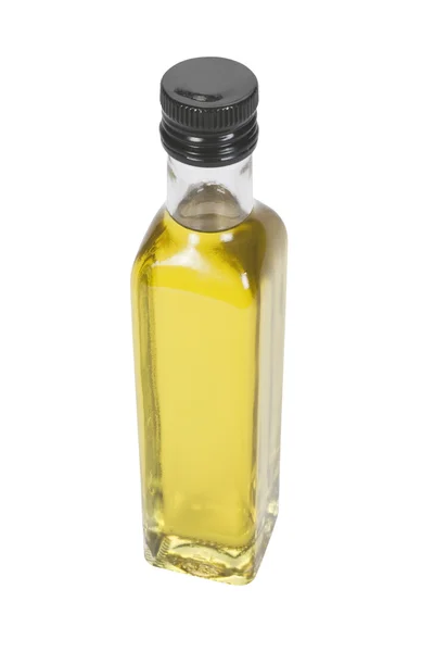 Close-up of an olive oil bottle — Stock Photo, Image