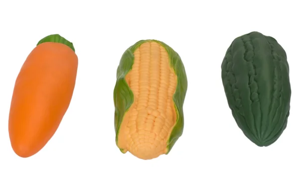 Крупним планом різноманітні іграшкові овочі — стокове фото