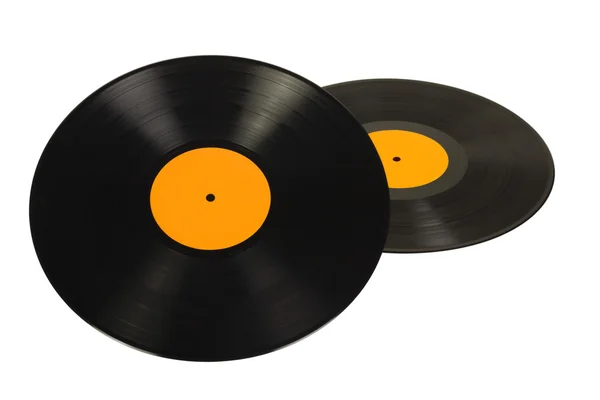 Close-up de dois registros de gramofones — Fotografia de Stock