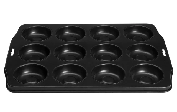 Close-up of a black serving tray — Stock Photo, Image