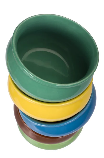 Szczelnie-do góry stos miski ceramiczne — Zdjęcie stockowe