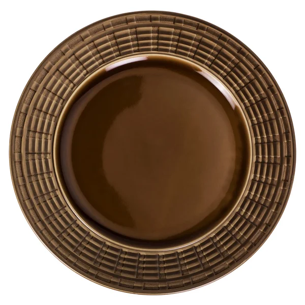 Close-up of a brown plate — Stock Photo, Image