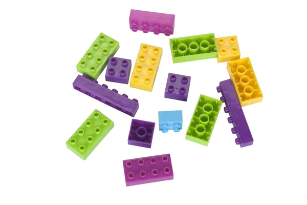 Close-up de blocos de plástico — Fotografia de Stock