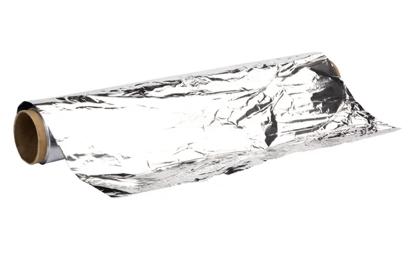 Närbild av en aluminiumfolie — Stockfoto