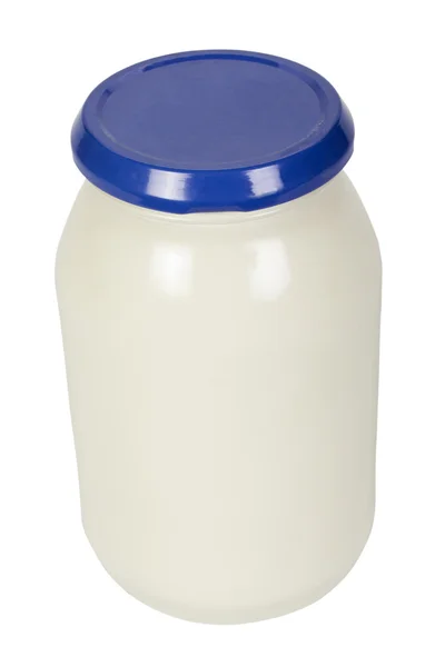 Primer plano de un frasco de mayonesa — Foto de Stock