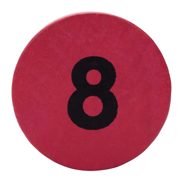 Number 8 in a circular shape block — Stock Photo, Image