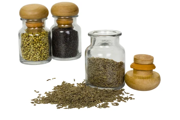 Close-up of spice containers — Stock Photo, Image