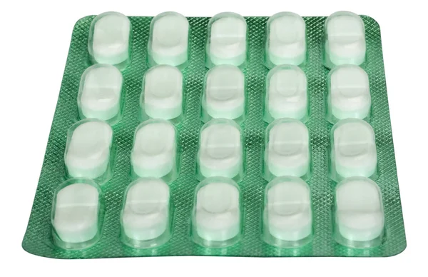 Nahaufnahme von Tabletten in einer Blisterverpackung — Stockfoto