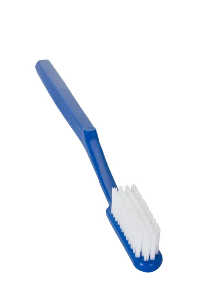 Gros plan sur une brosse à dents bleue — Photo