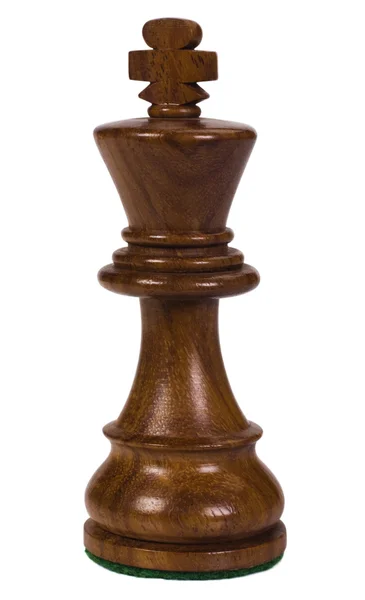 Κινηματογράφηση σε πρώτο πλάνο ενός βασιλιά κομμάτι σκάκι — Φωτογραφία Αρχείου