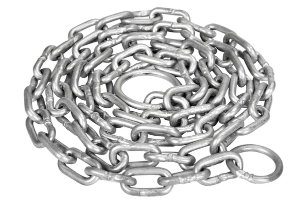 Curled up metal chain — Stock Photo, Image