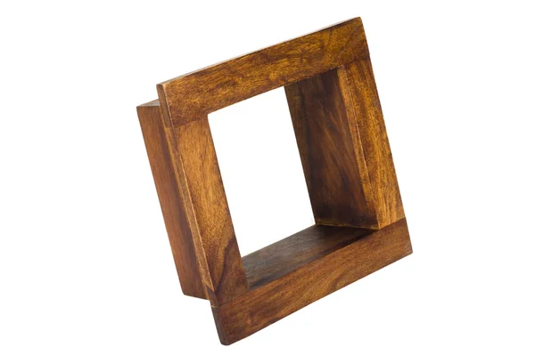 一个空的木框架的特写镜头 — 图库照片