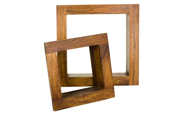 Detail dvou dřevěných rámů — Stock fotografie