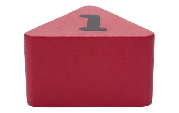 Number 1 in a triangular shape block — Stock Photo, Image