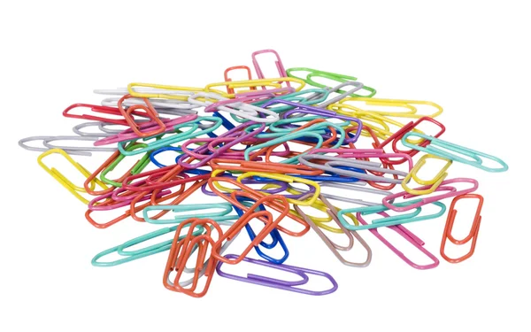 Close-up of assorted paper clips — Stock Photo, Image