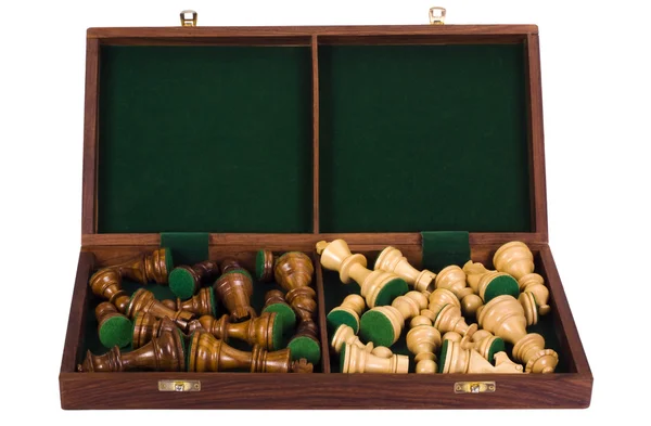 Close-up of a chessboard with chess pieces — Stock Photo, Image