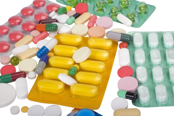 Close-Up blister paketleri içinde ilaç — Stok fotoğraf