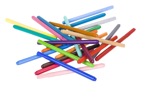 Närbild av pennor med filtspets — Stockfoto