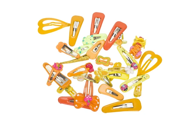 Close-up of assorted hair clips — Stock Photo, Image