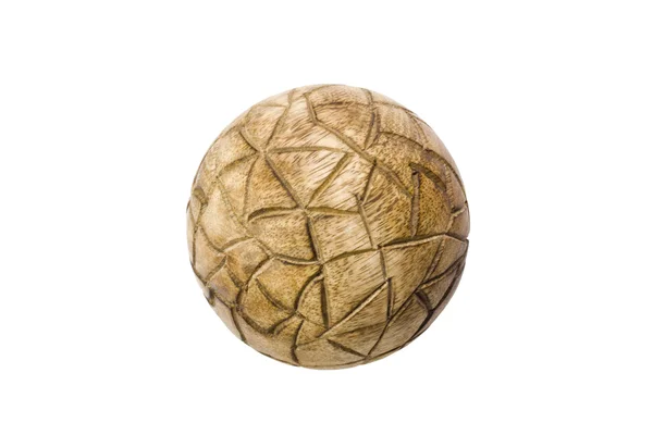 Close-up of a decorative wooden ball — Stock Photo, Image