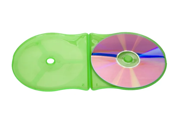 Close-up of a compact disc in a CD case — Stock Photo, Image