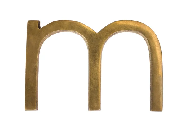 Close-up of letter m — Stock Photo, Image