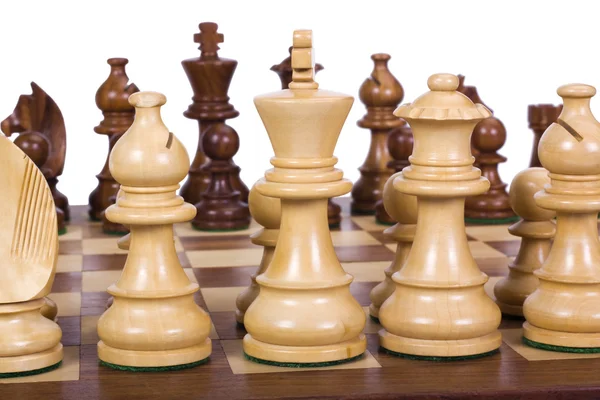 Chess pieces on a chessboard — Stock Photo, Image