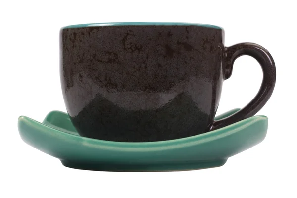 Tea csésze közelkép csészealjjal — Stock Fotó