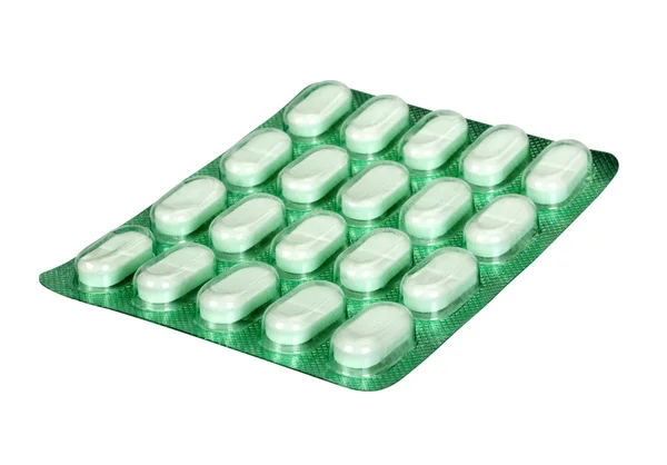 ブリスター パック内の錠剤のクローズ アップ — ストック写真