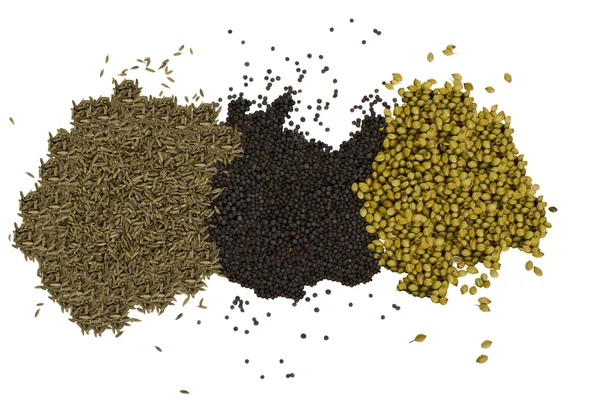 High angle view of assorted spices — Stock Photo, Image