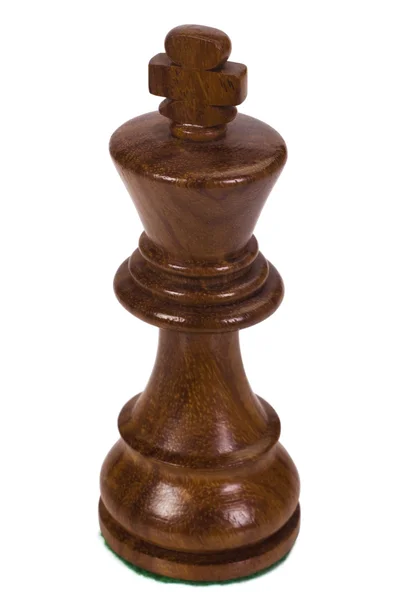Κινηματογράφηση σε πρώτο πλάνο ενός βασιλιά κομμάτι σκάκι — Φωτογραφία Αρχείου