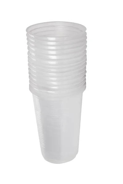 Close-up of disposable plastic cups — Stock Photo, Image