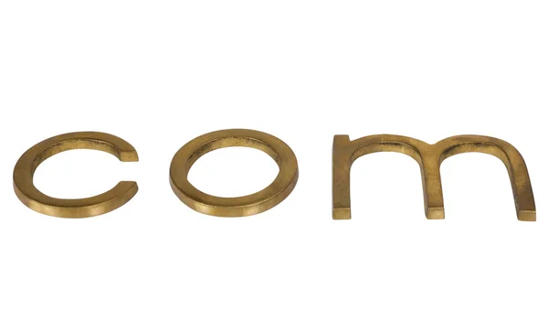 Close-up of a word com — Stock Photo, Image